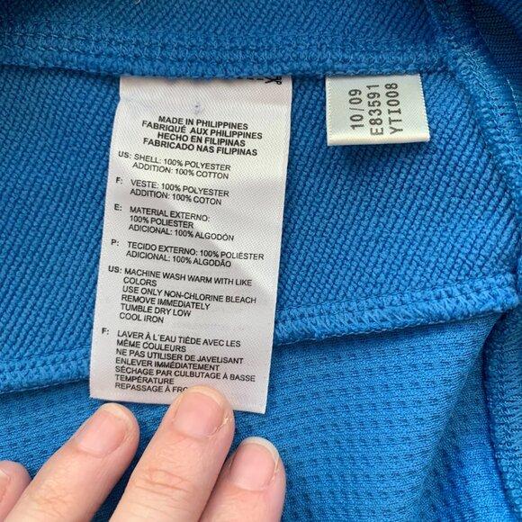 Adidas Blue Black Stripe Light Weight Zip Up Track Jacket, Size XL - Picture 10 of 10